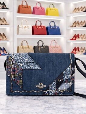 Coach Denim Patchwork Crossbody Bag
